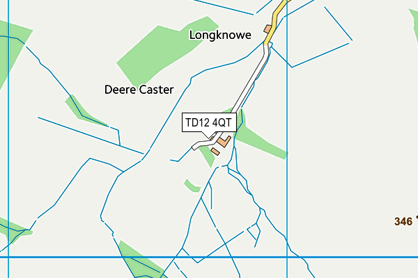 TD12 4QT map - OS VectorMap District (Ordnance Survey)