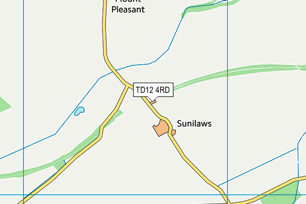 TD12 4RD map - OS VectorMap District (Ordnance Survey)