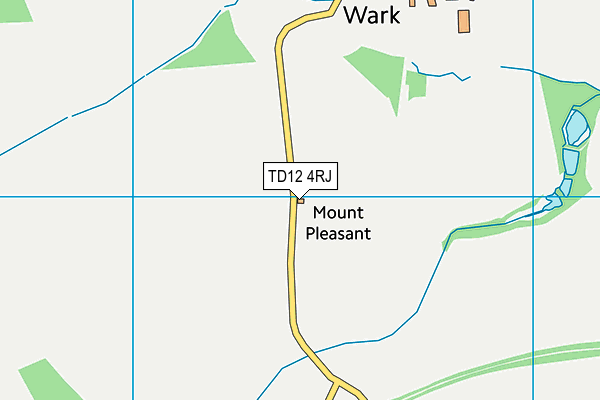 TD12 4RJ map - OS VectorMap District (Ordnance Survey)