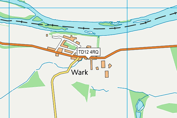 TD12 4RQ map - OS VectorMap District (Ordnance Survey)
