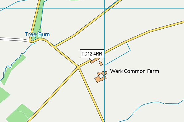 TD12 4RR map - OS VectorMap District (Ordnance Survey)