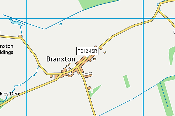 TD12 4SR map - OS VectorMap District (Ordnance Survey)