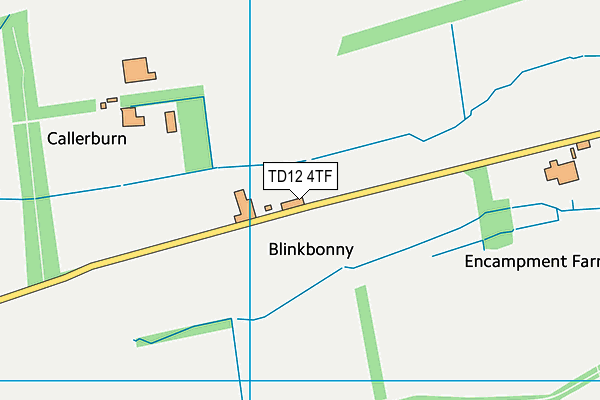 TD12 4TF map - OS VectorMap District (Ordnance Survey)