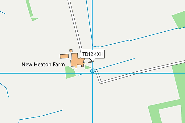 TD12 4XH map - OS VectorMap District (Ordnance Survey)