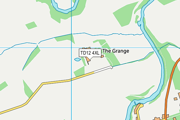 TD12 4XL map - OS VectorMap District (Ordnance Survey)