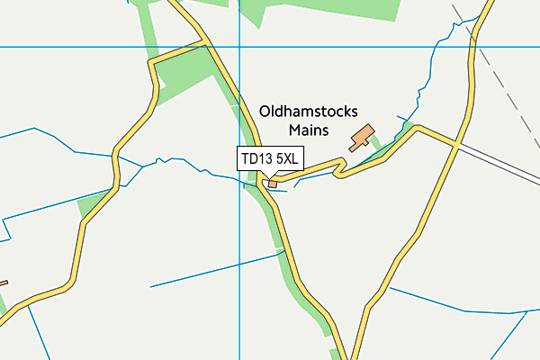 TD13 5XL map - OS VectorMap District (Ordnance Survey)