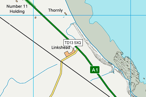 TD13 5XQ map - OS VectorMap District (Ordnance Survey)