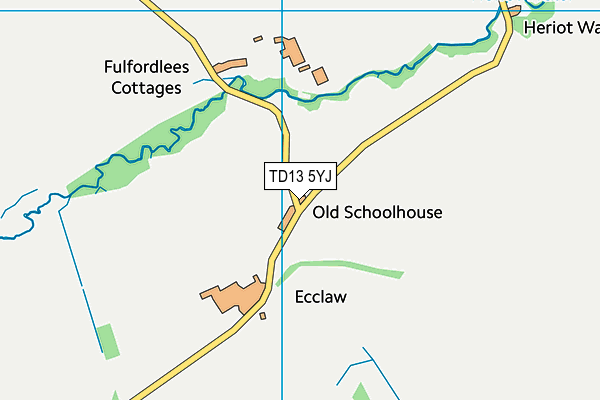 TD13 5YJ map - OS VectorMap District (Ordnance Survey)
