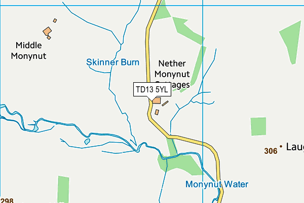 TD13 5YL map - OS VectorMap District (Ordnance Survey)