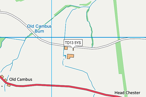 TD13 5YS map - OS VectorMap District (Ordnance Survey)