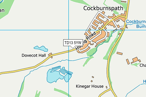 TD13 5YW map - OS VectorMap District (Ordnance Survey)