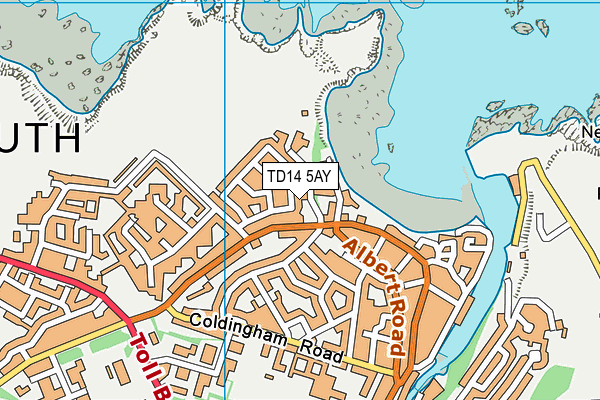 TD14 5AY map - OS VectorMap District (Ordnance Survey)