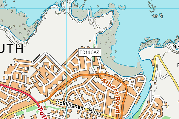 TD14 5AZ map - OS VectorMap District (Ordnance Survey)