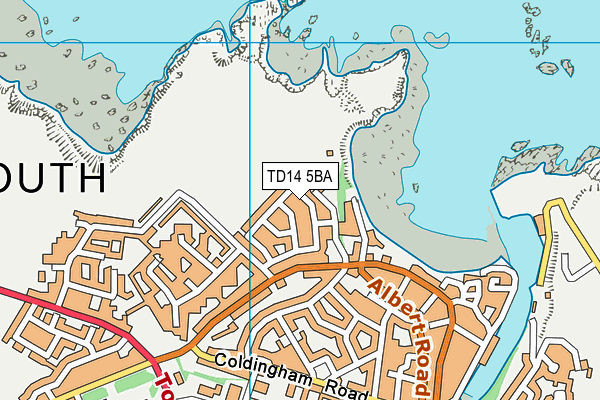 TD14 5BA map - OS VectorMap District (Ordnance Survey)