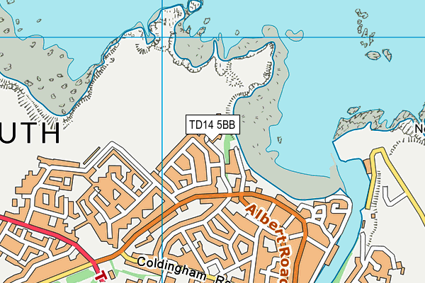 TD14 5BB map - OS VectorMap District (Ordnance Survey)