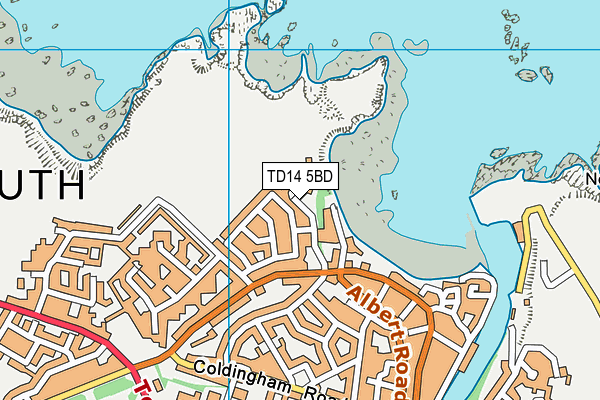 TD14 5BD map - OS VectorMap District (Ordnance Survey)