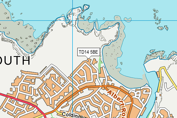 TD14 5BE map - OS VectorMap District (Ordnance Survey)