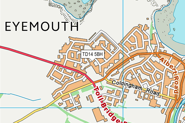 TD14 5BH map - OS VectorMap District (Ordnance Survey)