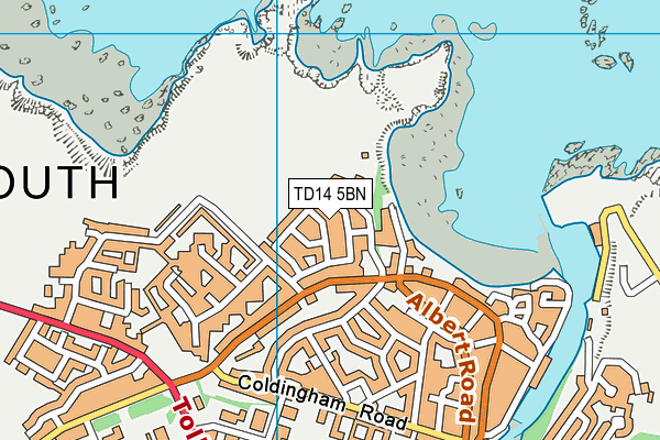 TD14 5BN map - OS VectorMap District (Ordnance Survey)