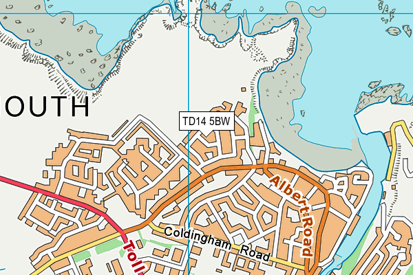 TD14 5BW map - OS VectorMap District (Ordnance Survey)