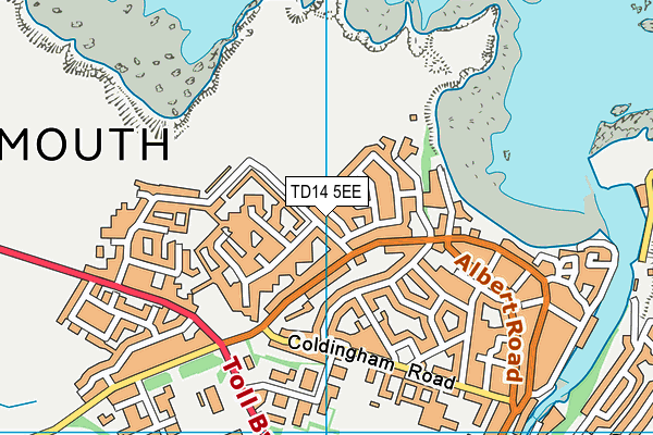 TD14 5EE map - OS VectorMap District (Ordnance Survey)