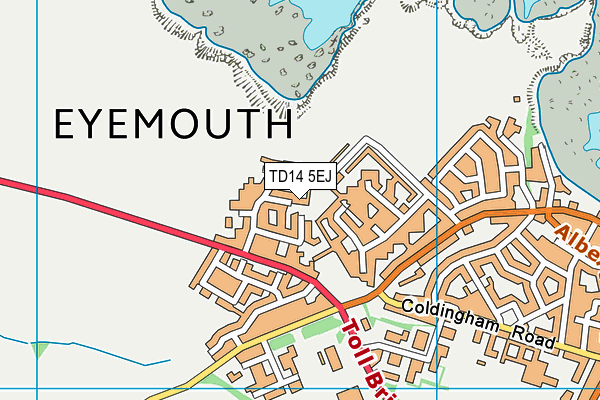 TD14 5EJ map - OS VectorMap District (Ordnance Survey)