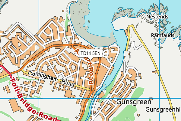 TD14 5EN map - OS VectorMap District (Ordnance Survey)