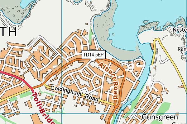 TD14 5EP map - OS VectorMap District (Ordnance Survey)