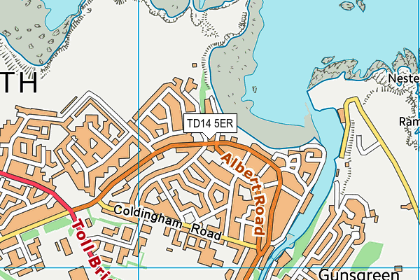 TD14 5ER map - OS VectorMap District (Ordnance Survey)