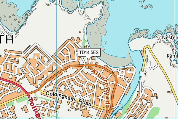 TD14 5ES map - OS VectorMap District (Ordnance Survey)