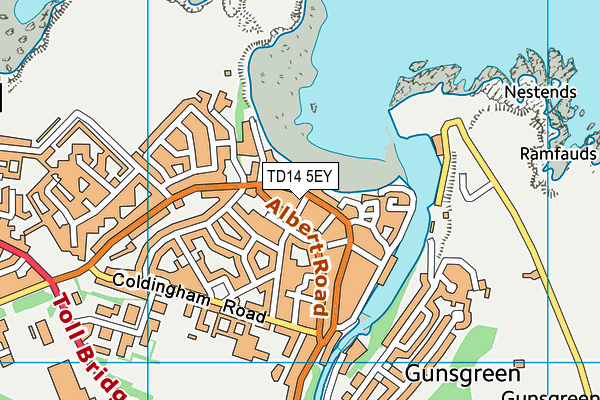 TD14 5EY map - OS VectorMap District (Ordnance Survey)