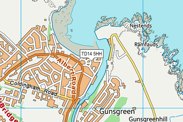 TD14 5HH map - OS VectorMap District (Ordnance Survey)
