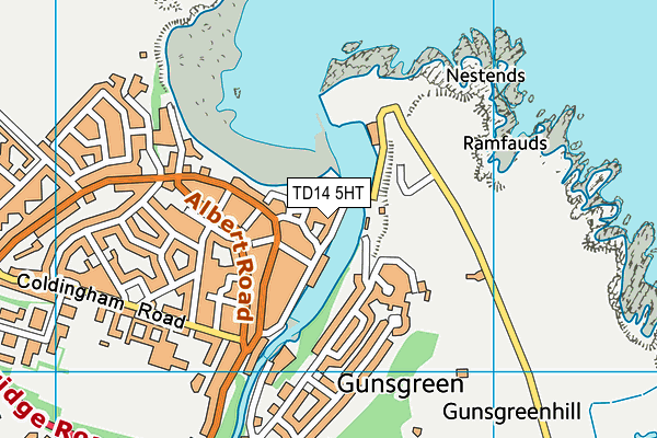 TD14 5HT map - OS VectorMap District (Ordnance Survey)