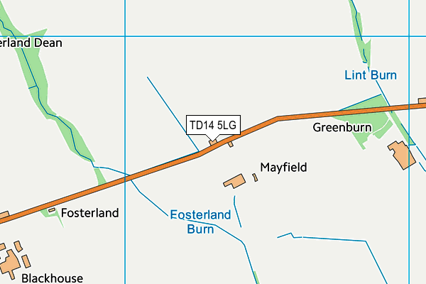 TD14 5LG map - OS VectorMap District (Ordnance Survey)