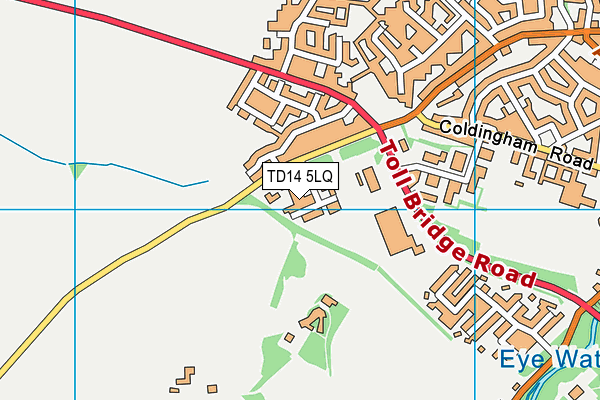 TD14 5LQ map - OS VectorMap District (Ordnance Survey)