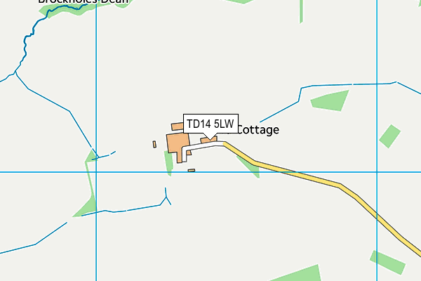 TD14 5LW map - OS VectorMap District (Ordnance Survey)