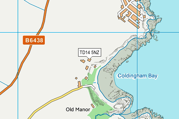 TD14 5NZ map - OS VectorMap District (Ordnance Survey)