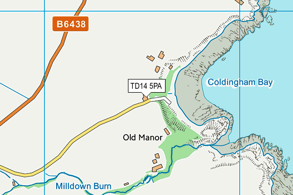 TD14 5PA map - OS VectorMap District (Ordnance Survey)