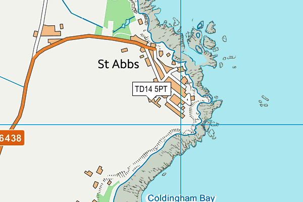 TD14 5PT map - OS VectorMap District (Ordnance Survey)