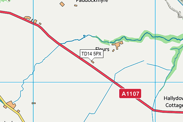 TD14 5PX map - OS VectorMap District (Ordnance Survey)