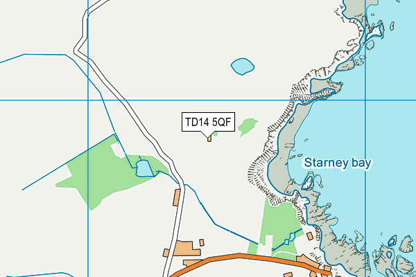 TD14 5QF map - OS VectorMap District (Ordnance Survey)