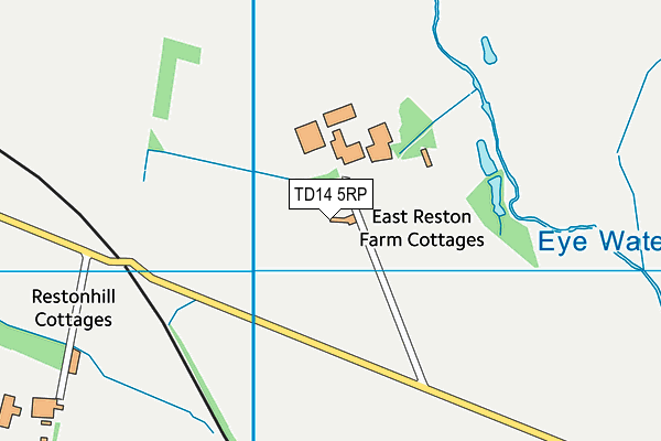 TD14 5RP map - OS VectorMap District (Ordnance Survey)