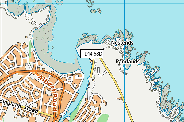 TD14 5SD map - OS VectorMap District (Ordnance Survey)