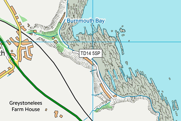 TD14 5SP map - OS VectorMap District (Ordnance Survey)