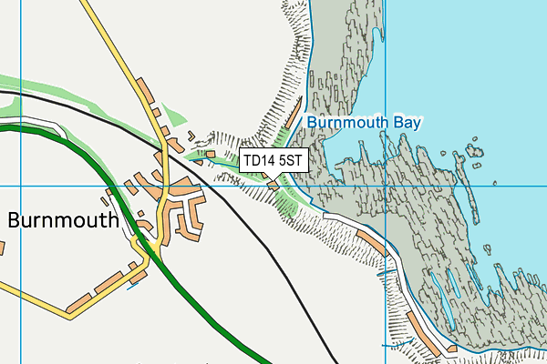TD14 5ST map - OS VectorMap District (Ordnance Survey)