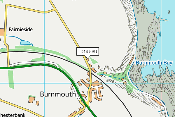 TD14 5SU map - OS VectorMap District (Ordnance Survey)