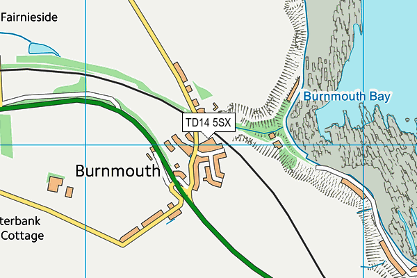 TD14 5SX map - OS VectorMap District (Ordnance Survey)