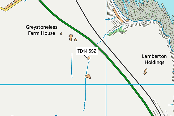 TD14 5SZ map - OS VectorMap District (Ordnance Survey)