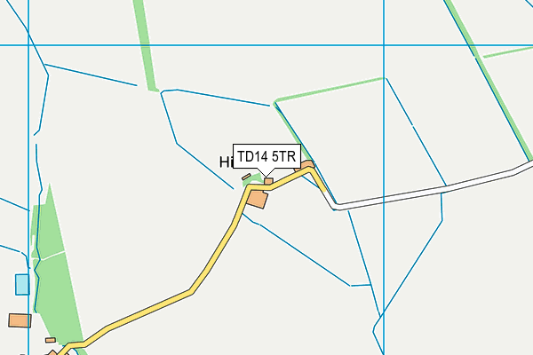 TD14 5TR map - OS VectorMap District (Ordnance Survey)