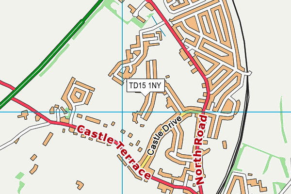 TD15 1NY map - OS VectorMap District (Ordnance Survey)